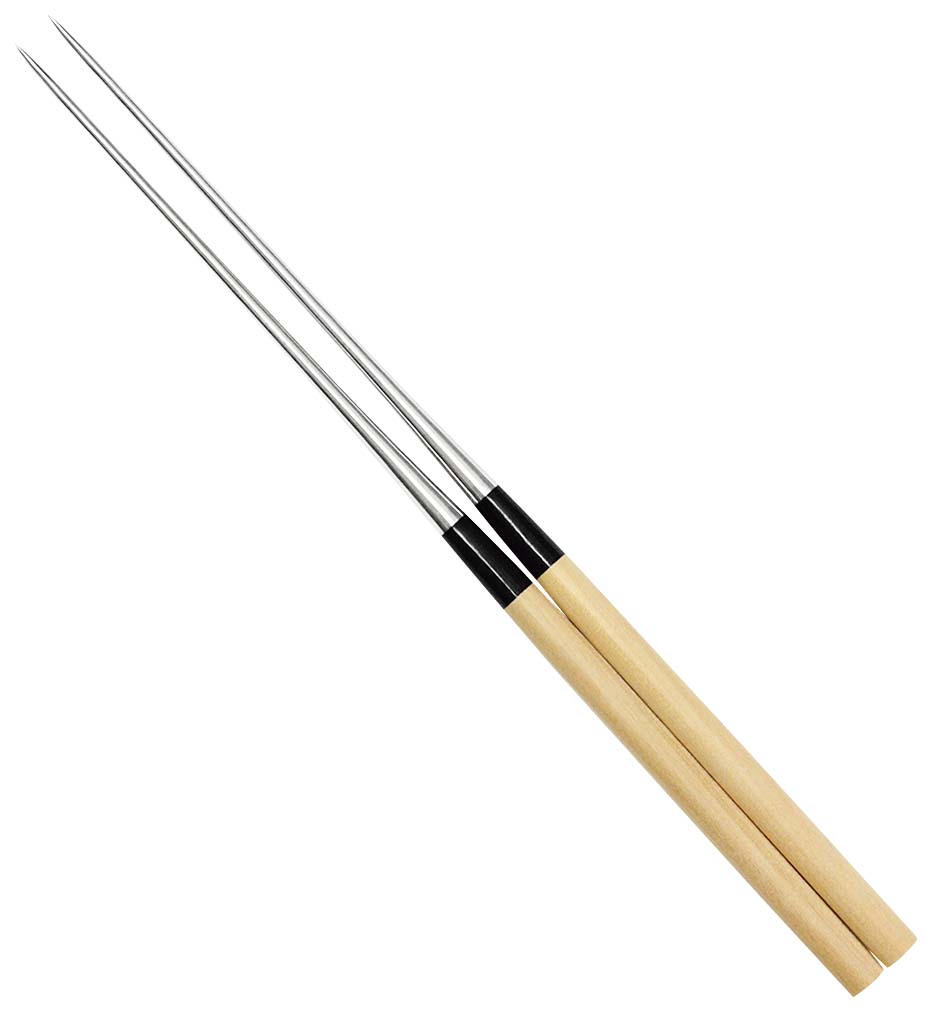 本焼ステンレス 朴柄盛箸 120mm No.21012 業務用 0922000