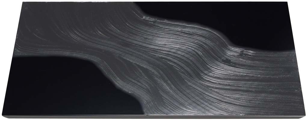 漆黒刷毛目 黒 長角トレー 黒漆流水 500×250×12mm 業務用 1025980|1956レストラン・サプライ
