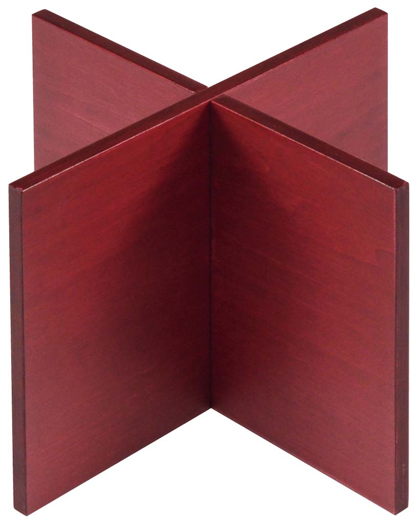 木製 組立十字スタンド 赤 200×200×150mm 業務用 1026070
