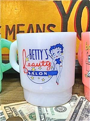 ベティ・ブープ アメリカン雑貨 Betty Boop ベティーブープ ベティちゃん グッズ ミルキー スタッキング  マグカップ WHITE ベティーちゃん-HS0074