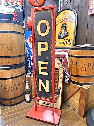 特大‼️希少✨ビンテージ インテリア　樽型 看板 壁掛 送料込　直接受渡OK❗️ 楽天市場】看板 フォルダブルスタンド OPEN 折りたたみ おしゃれ 看板