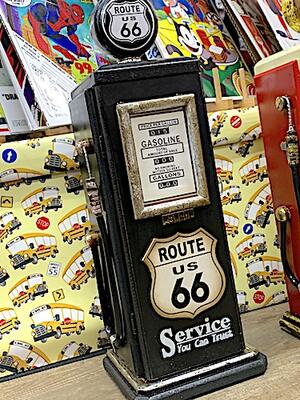 ROUTE66 グッズ アメリカン雑貨 おもしろ ユニーク グッズ ルート66 ガスポンプ型 レトロ CDラック ショーケースS 店舗 ガレージ ディスプレイ