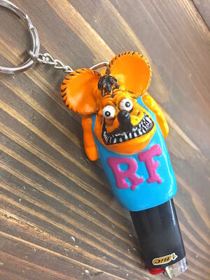 Rat Fink ラットフィンク キーホルダー ライターケース 激レア グレー Rat Fink ラットフィンク キーホルダー ライターケース 激レア