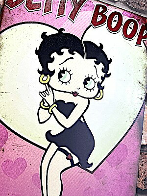 ベティちゃん　パブミラー　アンティーク　レトロ　ヴィンテージ Vintage Betty Boop pub mirror ベティブープ パブミラー ベティ