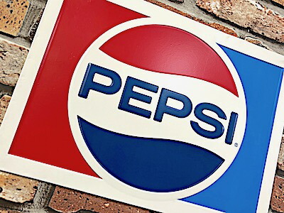 ペプシ　看板 50'S☆PEPSI☆メタルサイン☆ビンテージ☆ペプシコーラ☆大型