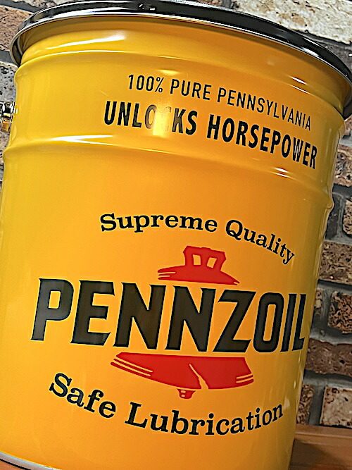 楽天市場】ヴィンテージ PENNZOIL ドラム缶 蓋付き ペンズオイル