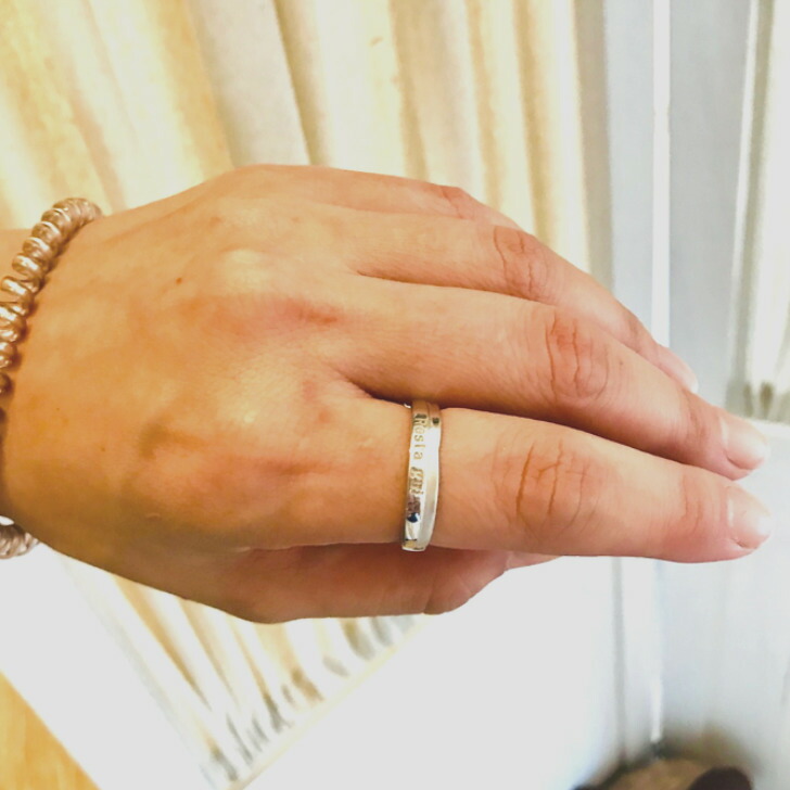 送料込み 選べる14サイズ リングケース シルバーリング ケース かわいい 上品に仕上がっています つや消しとメッセージ おしゃれ