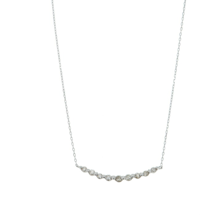 送料込み 18金ラインネックレス K18ホワイトゴールドネックレス 0.2ct ダイヤモンドネックレス ネックレス 18金ネックレス ペンダント 誕生日 K18 ホワイトゴールド かわいい アレルギーフリー 金属アレルギー対応 プレゼント レディース 品質保証|19juuku