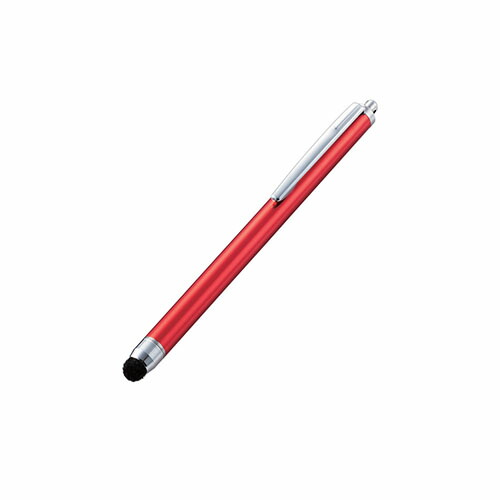 【ポイント20倍】エレコム スマートフォン・タブレット用タッチペン 超感度タイプ レッド P-TPC02RD