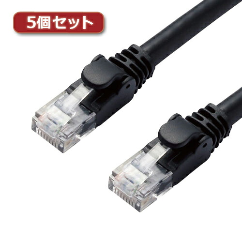 【クーポン券別れ別れ中】5個セットエレコム ローカルエリアネットワーク有線テレビ/CAT6A/判定基準/10m/黒いこと LD-GPA/BK10X5