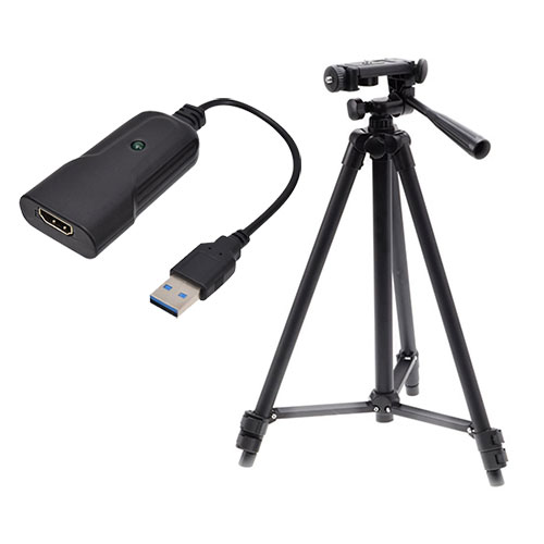 【マラソンでポイント最大47.5倍】サンコー 一眼カメラやビデオカメラをWEBカメラに!「HDMI to USB WEBカメラアダプタ」 + エツミ フォレスト ツイン三脚 FT-1 SHDSLRVC+31|インテリアの壱番館
