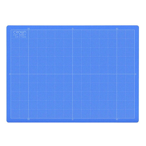 【クーポン配布中&マラソン対象】（まとめ） カットシート　工作用・切断作業用 クラウン ﾌﾞﾙｰ CR-CT40N-BL 4953349155053 ●規格：Ａ４判●外寸：縦２２０&times;横３００&times;厚３ｍｍ 1枚【&times;10セット】｜インテリアの壱番館