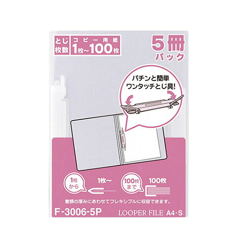 【クーポン券別れ別れ中】（まとめ） ルーパーファイル リヒトラブ 乳白 F-3006-5Pﾆｭｳﾊｸ 4903419151317 ●ＰＰ背部分 1組【×20仕掛ける】