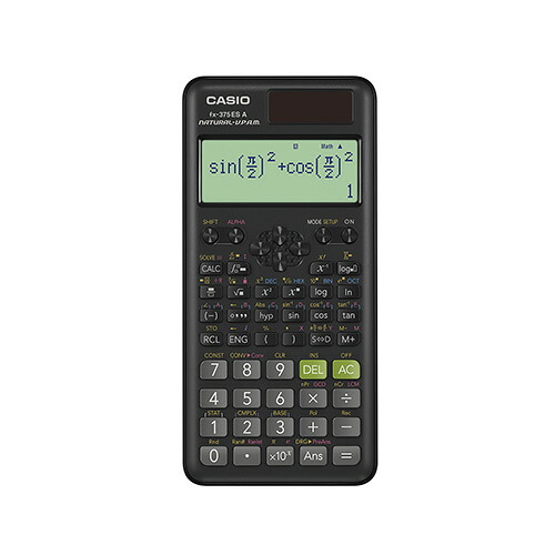 【クーポン配布中&マラソン対象】（まとめ） スタンダード関数電卓 カシオ ﾌﾞﾗｯｸ FX-375ESA-N 4549526608827 ●重量：９５ｇ 1個【&times;3セット】｜インテリアの壱番館