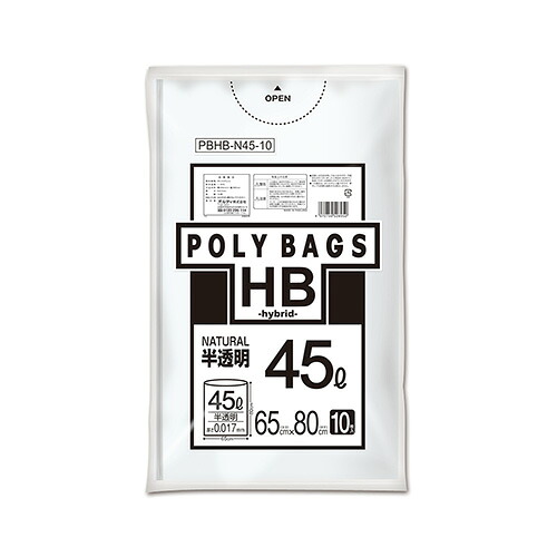 【百貨店SALEでP最大限度47倍】（まとめ） ポリ御徒面子ＨＢ オルディ 半澄み切った PBHB-N45-10 4972759528950 ●静電容量：４５ｌ 1Ｐ【×60書き割り】