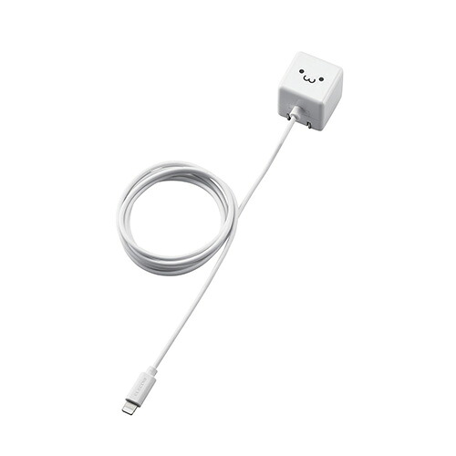 【ポイント20倍】エレコム LightningAC充電器/1.0A出力/ケーブル一体/1.5m/ホワイトフェイス MPA-ACL02WF