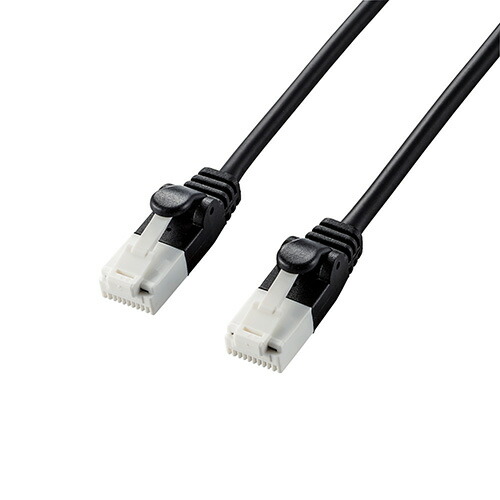 【マラソンでP最大49倍】【5個セット】エレコム やわらかLANケーブル/CAT6A/爪折れ防止/1.0m/ブラック LD-GPAYT/BK10X5