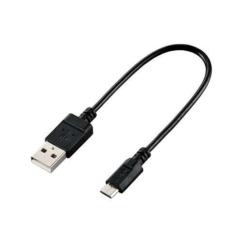 【ポイント20倍】【5個セット】エレコム microUSBケーブル/USB2.0/エコパッケージ/0.15m/ブラック U2C-JAMB015BKX5