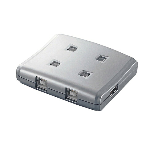 【尖んがり20倍】エレコム USB2.0手動うつり変わり器 4うつり変わり USS2-W4