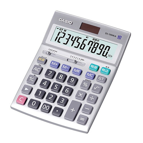 【尖んがり20倍】【単品】カシオ計算機 ５年引き受ける計算器 事務机大きさ 本格実務／検算 １０桁 DS-10WKA-N 4549526613319  ●外寸：幅１３５×奥１８９×高３４．８粍●掛け目：２８１ｇ●桁数：１０桁●見せびらかす数詞高：１９．２粍●２記憶装置●電