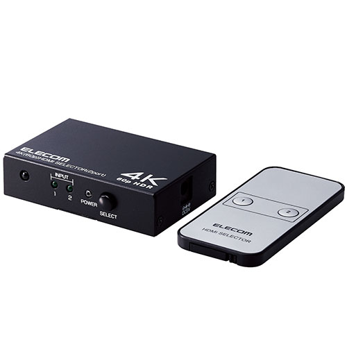 【ポイント20倍】エレコム HDMI切替器(2ポート) DH-SW4KP21BK