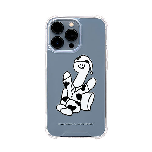 【ポイント20倍】168cm ハイブリッドクリアケース for iPhone 13 Pro White Olly with パジャマ 168265i13P