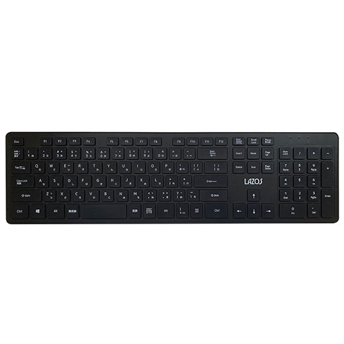 【クーポン配布中】【6個セット】リーダーメディアテクノ 2.4GHワイヤレスキーボード 108キー L-WKB2.4X6