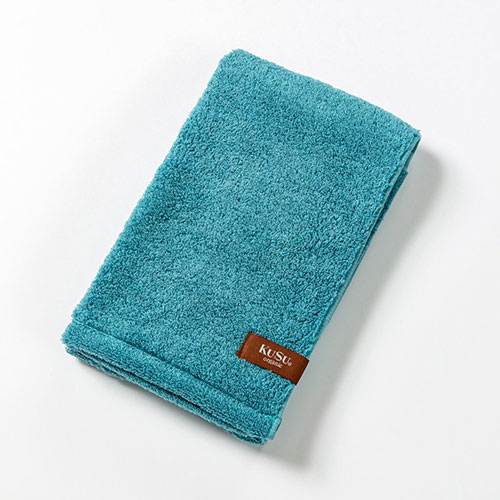 【ポイント20倍】【5個セット】楠橋紋織 くすばしタオル KuSu organic クスオーガニック フェイスタオル 33cm×80cm ブルー(PBP YARNプロジェクト対象) 1-68031-31-BX5