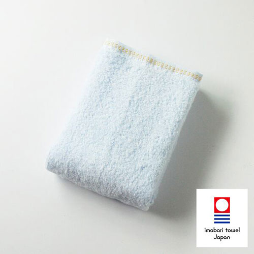 【ポイント20倍】【5個セット】楠橋紋織 くすばしタオル ダブルスター プレッソ DOUBLE STAR presso わた媛 watahime フェイスタオル 33cm×80cm ブルー 1-62008-31-BX5