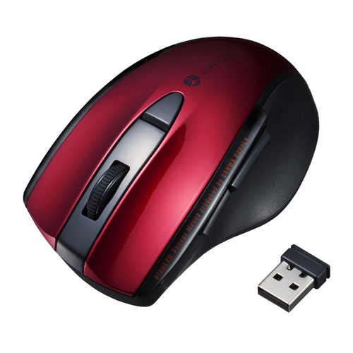 【マラソンでポイント最大47.5倍】【5個セット】 サンワサプライ 静音ワイヤレスブルーLEDマウス(5ボタン) MA-WBL166RX5|インテリアの壱番館