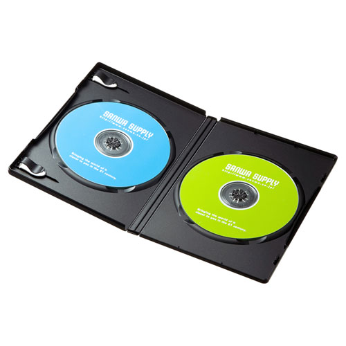 【ポイント20倍】【5個セット(10枚×5)】 サンワサプライ DVDトールケース(2枚収納・10枚セット・ブラック) DVD-TN2-10BKNX5