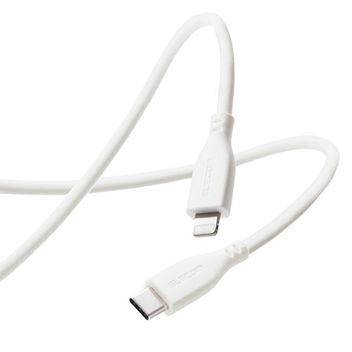 【クーポン配布中＆マラソン対象】【5個セット】 エレコム なめらかUSB-C to Lightningケーブル MPA-CLSS20WHX5