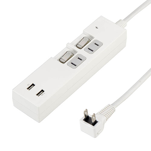 【百貨店SALEでP最大限度47倍】YAZAWA 個別取り替えっこ付2AC2USB3.4A2m 白いこと Y02KS422WH2U