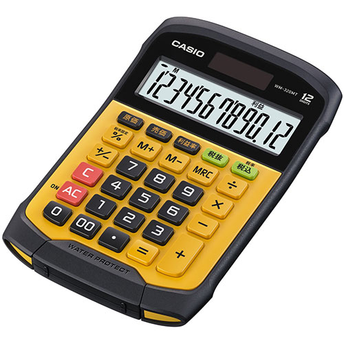 【マラソンでP最大49倍】カシオ計算機 CASIO 防水・防塵電卓 ミニジャストタイプ12桁 WM-320MT-N