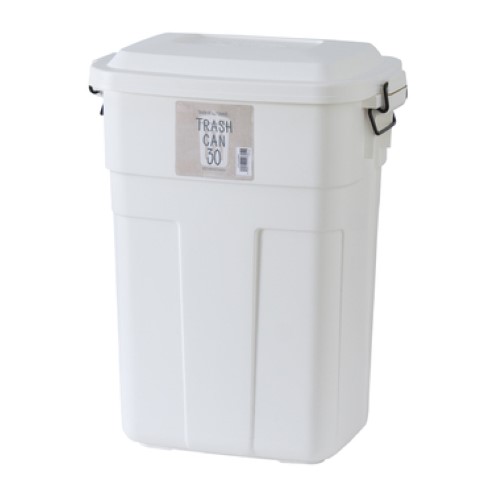【マラソンでポイント最大47.5倍】東谷 ゴミ箱 シンプルデザイン トラッシュカン 30L ホワイト LFS-934WH｜インテリアの壱番館