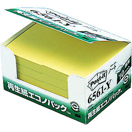 【ポイント20倍】3M Post-it ポストイット 再生紙エコノパック ノート 3M-6561-Y