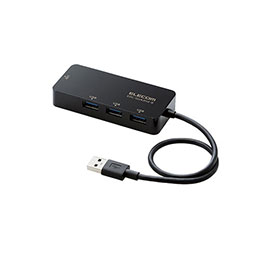 【ポイント20倍】エレコム USB-A 1Gbps有線LANアダプター(USBハブ付き)(黒) EDC-GUA3H2-B｜インテリアの壱番館