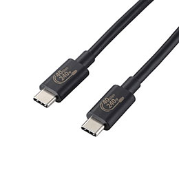 【尖んがり20倍】エレコム USB4有線テレビ/C-C印字機/公証品/USB Power Delivery相応う/240W/1.0m/黒いこと USB4-CCPE10NBK