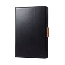 【マラソンでP最大49倍】エレコム タブレット汎用/手帳型ケース/ソフトレザー/360度/3アングル/ハンドベルト/ペンホルダー/8.5～11.5inch/ブラック TB-10360NBK