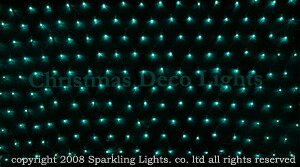 【クーポン配布中＆マラソン対象】【送料無料】LEDイルミネーション、ネット(網状)、常点、プロ仕様(V3)、180球、アクアグリーン 【代引不可】