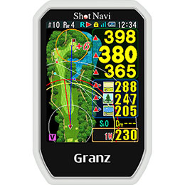 【尖んがり20倍】ショットナビ ゴルフ用GPSナビ Granz 白いこと GranzWH