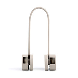 【マラソンでP最大49倍】DANSOON Neck Band Fan Rolling ポータブル扇風機 ライトベージュ DSN23089BG