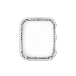 【ポイント20倍】WEARPLANET ラインストーンケース for Apple Watch 45mm シルバー WP23106AWSV