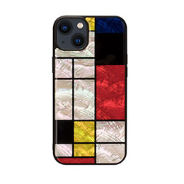 【ポイント20倍】ikins 天然貝ケース for iPhone 14 Plus Mondrian 背面カバー型 I23604i14M｜インテリアの壱番館