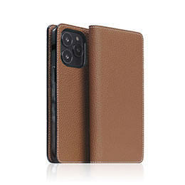 【ポイント20倍】SLG Design Hybrid Grain Leather Diary Case for iPhone 14 Pro Saddle Brown 手帳型 SD24319i14PBR