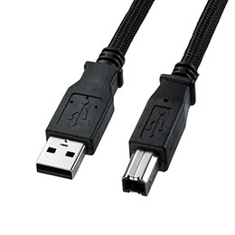 【クーポン配布中&マラソン対象】【5個セット】 サンワサプライ ナイロンメッシュUSB2.0ケーブル KU20-NM50K2X5|インテリアの壱番館