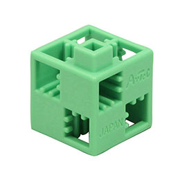 【マラソンでP最大49倍】【24P×10セット】 ARTEC Artecブロック 基本四角 黄緑 ATC77746X10