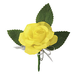 【百貨店SALEでP最大限度47倍】【20個仕掛ける】 ARTEC 胸花 ミニ薔薇 黄色 ATC75023X20