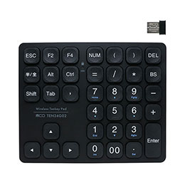 【クーポン配布中】ミヨシ 方向キー付2.4GHzワイヤレステンキー ブラック TEN24G02/BK