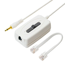 【百貨店SALEでP最大限度47倍】ミヨシ 電話を掛ける吹き込みアダプター ヘッドフォン用 DSP-H44/WH